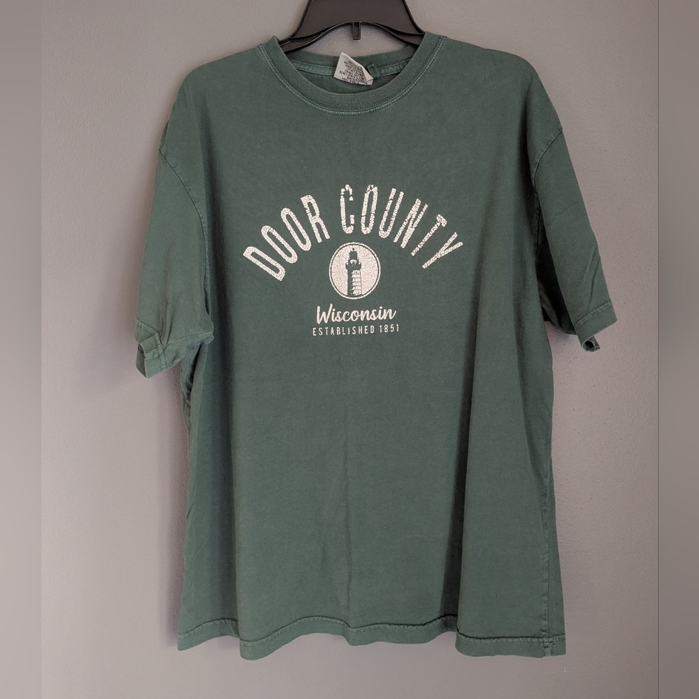 Door county, WI Size 2XL Comfortex x USA teal t-shirt.